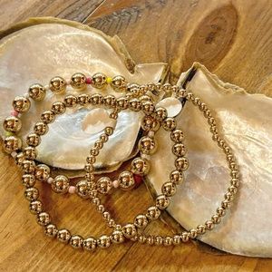 handmade gold bead bracelets